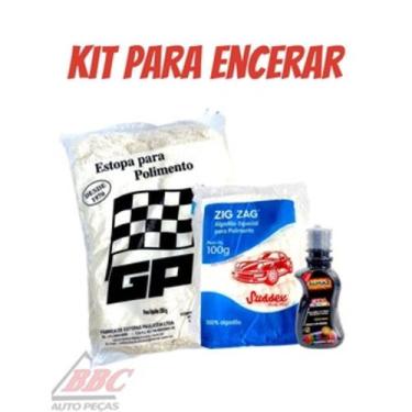 Imagem de Kit Cera Colorida Automotiva Premuim Liquida Carro 200ml Radnaq + Esto
