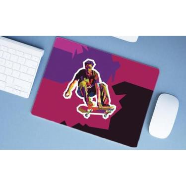 Imagem de Mouse Pad Emborrachado Personalizado Grande Skate Skatista Pop Art - D