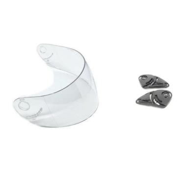 Imagem de Kit Viseira Cristal + Reparo Capacete Vaz V10 V100 Antigo  - Polivisor