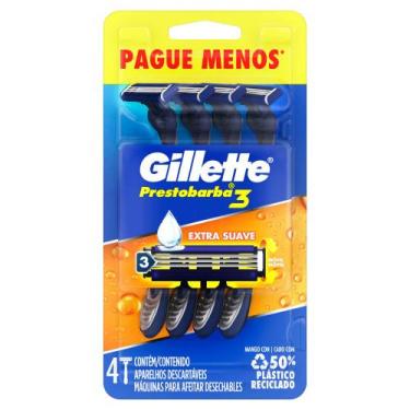 Imagem de Aparelho de Barbear Descartável Gillette Prestobarba3 Leve 4 Pague 3