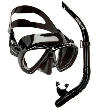Imagem de Kit de Mergulho Máscara+Respirador Cressi Ranger Fun, Preto, Preto