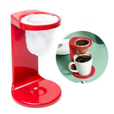 Imagem de Passador de cafe com filtro sustentavel pc 1100 - OU, UNIC, VERMELHO