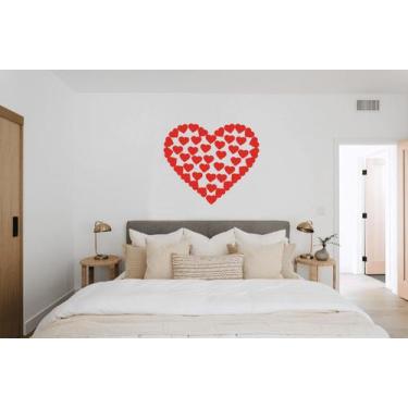 Imagem de Kit 108 Adesivos Coração Decoração Sala, Quarto - Imprimax, VERMELHO V