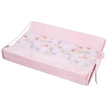 Imagem de Trocador Anatômico De Cômoda Para Bebê Safari Rosa - Avm Enxovais