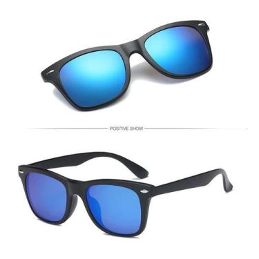 Imagem de Armação Para Óculos De Grau + 1 Lente Clip On - VINKIN, Azul