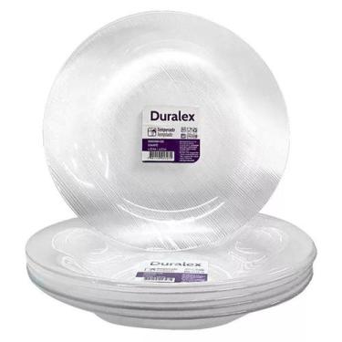 Imagem de Prato Fundo Vidro Duralex 22cm Diamante 6 Unidades - Nadir 5838 - Nadi