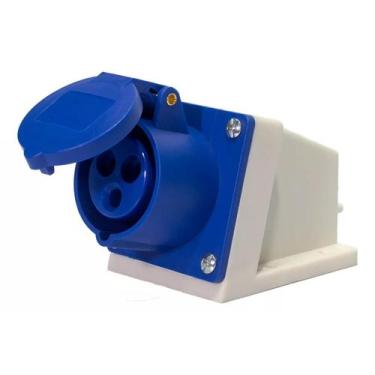 Imagem de Tomada Industrial De Sobrepor 32A 240V 2P+T 6H Ip44 Dercolux - Decorlu