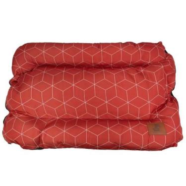 Imagem de Capa Para Colchonete Cama Mabuu Pet - Linhas Geométricas Vermelha - Ta