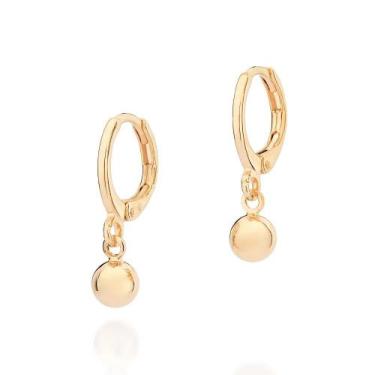 Imagem de Brincos banhado ouro 3x 24k 18k e 22k femininos pequenos argola romman