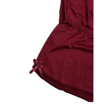 Imagem de Baby doll pijama de calor feminino - DE UMA MARIA PARA OUTRA, Vinho, G