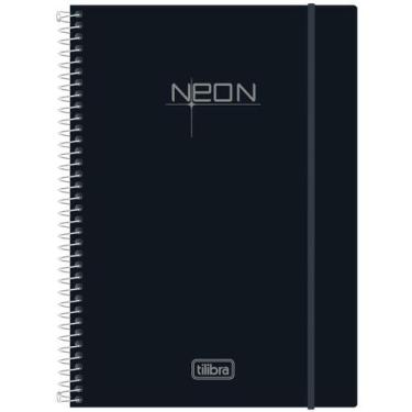 Imagem de Caderno Espiral Capa Dura  10 Matérias 200 Folhas Neon Preto - Tilibra