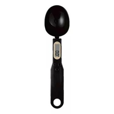 Imagem de Colher Dosadora Cozinha Medidor Display Lcd Cor Preto Fitness Saude - 