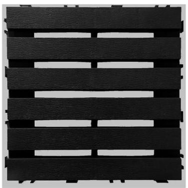 Imagem de Kit 12 deck modular plástico textura madeira maxx 30x30x2,5cm - preto 