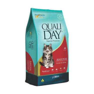 Imagem de Ração Qualiday para Gatos Adultos Sabor Carne - 1kg - Pet Food Solutio