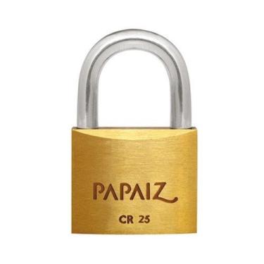 Imagem de Cadeado De Latao Maciço 25mm Papaiz Cr25, 25mm