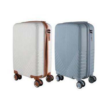Imagem de Kit 2 Malas de Bordo 10kg Polipropileno Maldivas - Ultra leve, Branco,
