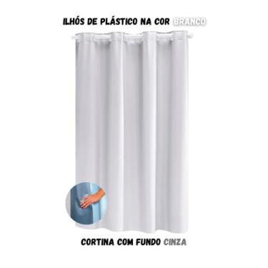 Imagem de Cortina Blackout para Sala ou Quarto PVC (plástico) UMA FOLHA Rústica 