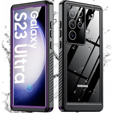 Imagem de SPIDERCASE Projetada para Samsung Galaxy S23 Ultra à prova d'água, embutida [protetor de tela + lente da câmera] [IP68 debaixo d'água] Capa de telefone de proteção total, resistente, à prova de choque