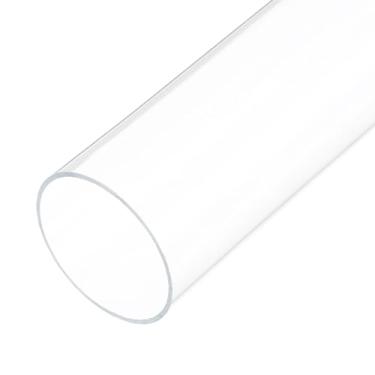 Imagem de Rebower Tubo rígido de plástico transparente de 45,7 cm 61 mm x 65 mm (2 3/20.3 cm x 2 9/40.6 cm) Tubo de policarbonato redondo, [para encanamento, hidráulica, aquário, bricolage]