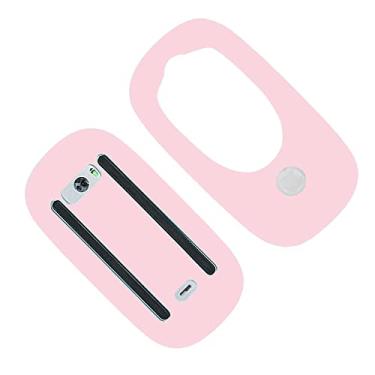 Imagem de ALHBEJT Capa protetora de silicone para Magic Mouse 1 e 2 capa de silicone para Apple Magic Mouse (rosa)