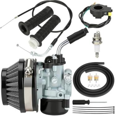 Imagem de CILOYU Kit de carburador de bicicleta motorizado de 2 tempos compatível com peças de bicicleta motorizada de motor a gás 100cc 80cc 49cc 50cc 66cc