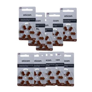 Imagem de 60 Bateria Pilha 312 Aparelho Auditivo Pr41 Oticon (10 cart)