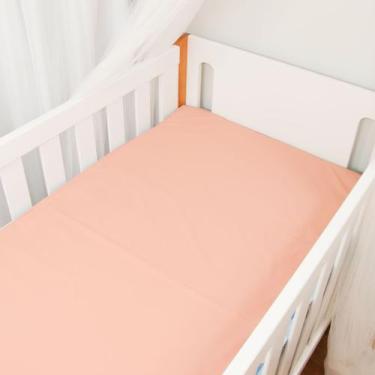 Imagem de Capa Protetora Colchão de Berço Impermeável com Elástico 70x130- Rosê 