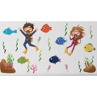 Imagem de Adesivo Infantil Para Box De Banheiro E Para Parede Mergulho - SHD  So