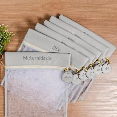 Imagem de Kit Saquinho Maternidade Cinza 4 Peças - Talismã