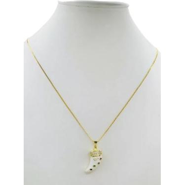 Imagem de Cordão Feminino 1mm Dente de Sabre - Banhado a Ouro 18k - ToJoia18k