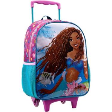 Imagem de Mochila escolar com rodinhas 16" a pequena sereia o filme x ref.:11730