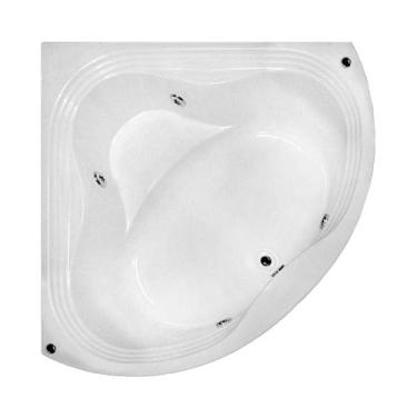 Imagem de Banheira de Canto Angulo com hidro em acrílico - LineaPlas, 1,35x1,35x