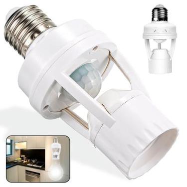 Imagem de Sensor De Presença Soquete Bocal E27 P/ Lampada Fotocélula - Estocasa,