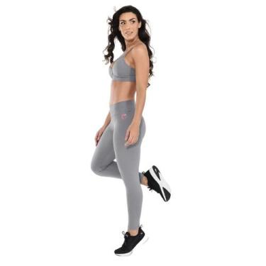 Imagem de Conjunto Essencial Top C/ Recorte e Legging Fitness Academia - WarFit,