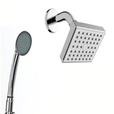 Imagem de Ducha quadrada com chuveirinho para aquecedor gás - MC MANUTENÇÃO