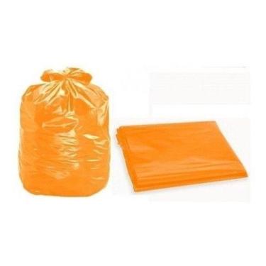Imagem de Saco De Lixo Colorido 100litros 100 Un Laranja 0,6 Micras - HIGIPACK