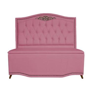Imagem de Kit Cabecaira + Calçadeira Para Cama Box Casal King - Suede - Sv Decor