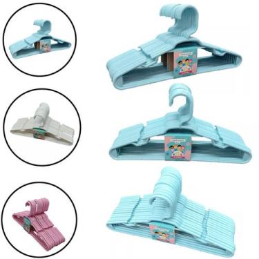 Imagem de Cabide Infantil 5 Pçs Azul Reforçado 28x14cm REF057 Trioplast