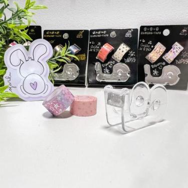 Imagem de Kit Mini Washitape (2 unidades) + Mini Suporte - Mini Washi Tape com D