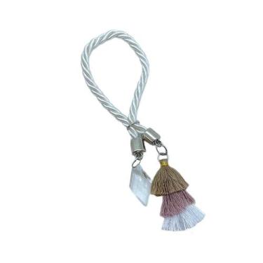 Imagem de Cordão Decorativo - Branco Pompom Triplo - 32cm - 1 unidade - Rizzo