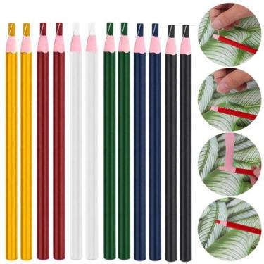 Imagem de 12 Lápis Giz Alfaiate Marcar Riscar Tecido Cores Costura Patchwork - L