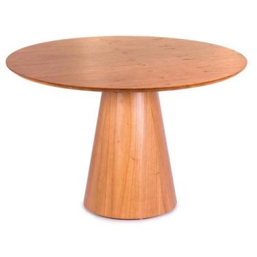 Imagem de Mesa de Jantar Redonda Orquídea 120cm em Madeira de Reflorestamento - 