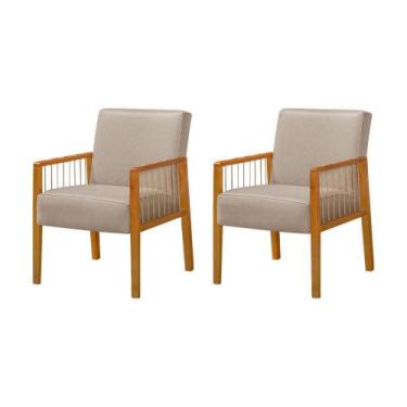 Imagem de Kit 2 Poltronas Decorativas Base em Madeira Maciça e Corda Náutica Cop