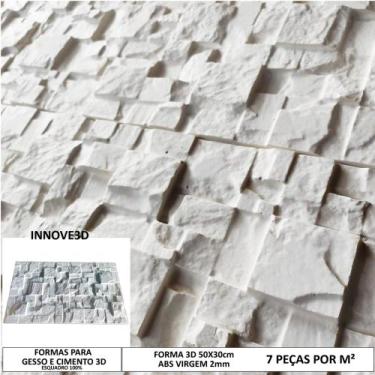 Imagem de Forma 3d Gesso Mosaico Rústico 50x30cm ABS 2MM Molde Para Gesso/Ciment