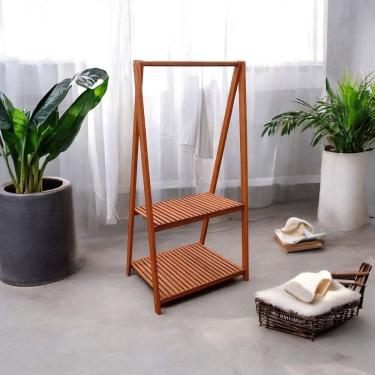 Imagem de Arara Multiuso Não Dobrável em Cera 158cm X 60cm Marrom