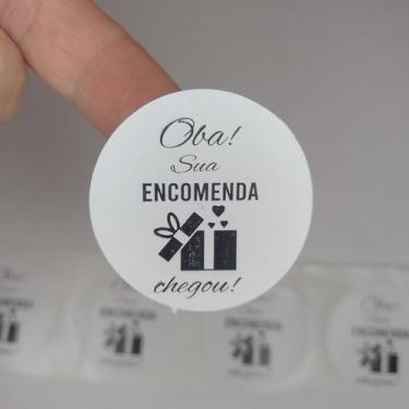 Imagem de 100 Adesivo Oba, Sua encomenda chegou 4 cm Etiquetas Adesiva - Teodoro
