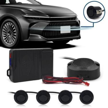 Imagem de Kit Sensores Dianteiros Preto Nissan Kicks 2016 2017 Estacionamento Fr