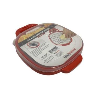 Imagem de Ralador de Queijo Legumes Inox com Recipiente Alça e Tampa - Unyhome