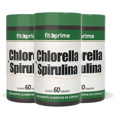 Imagem de Kit 3x Chlorella + Spirulina 60 Cápsulas Fitoprime