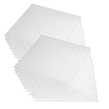 Imagem de ALEGI 24 peças divisor de aquário de aquário caixa de ovos de plástico filtro de aquário bandeja inferior grade isolamento placa separador de painel de rede (G 24 peças)